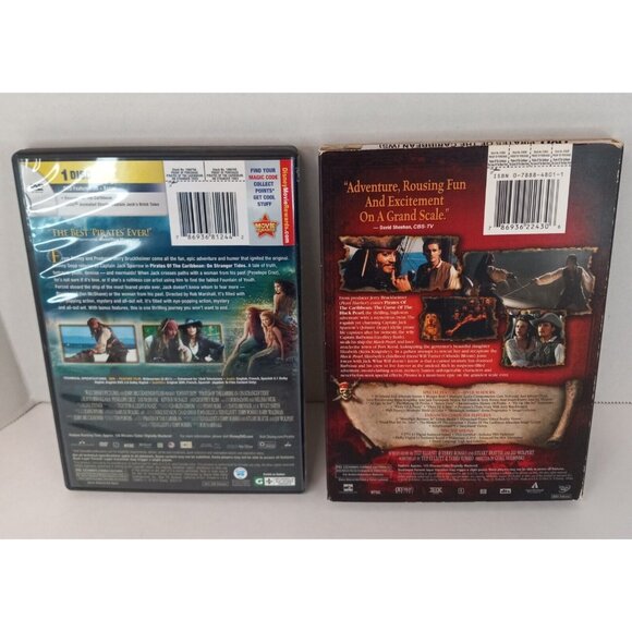 Pirates of the Caribbean DVDs On Stranger Tides & The Curse of the Black Pearl - Picture 2 of 9